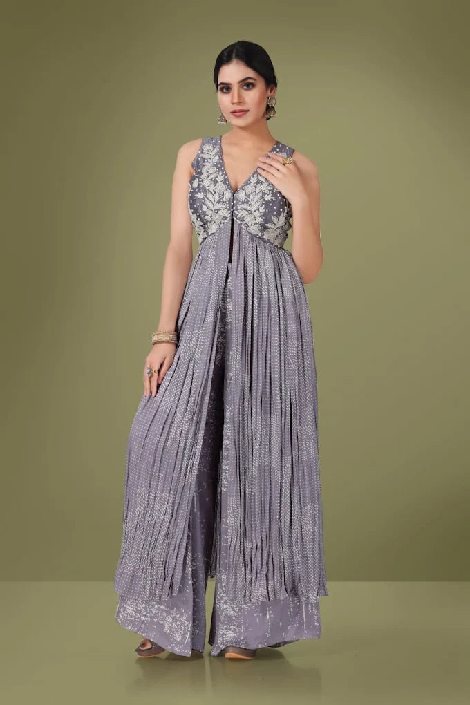 Lavender Embellished Gown- Panchali Fashions (Wakad, Pune)