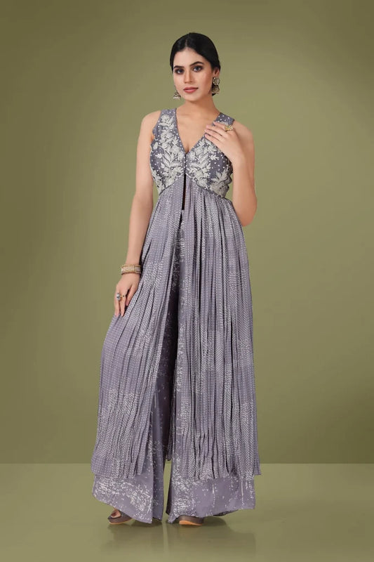 Lavender Embellished Gown- Panchali Fashions (Wakad, Pune)