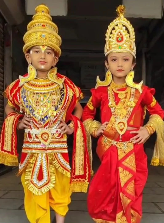 Premium Vitthal-Rakumai Costume Set for Kids